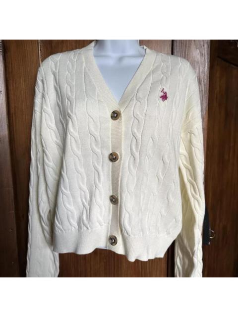 Other Designers U.S. Polo Assn. Women's Cream and White Cardigan