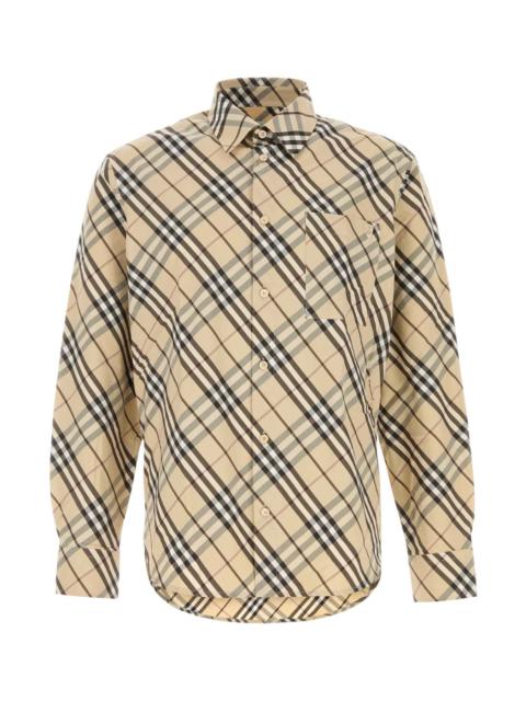 Burberry Men Embroidered Poplin Shirt