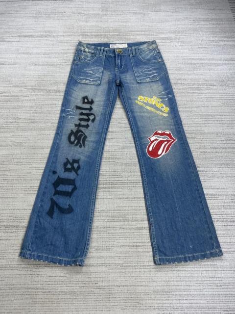 Other Designers If Six Was Nine - Vintage Red Pepper 70s Style Rolling Stone Custom Flare Pant