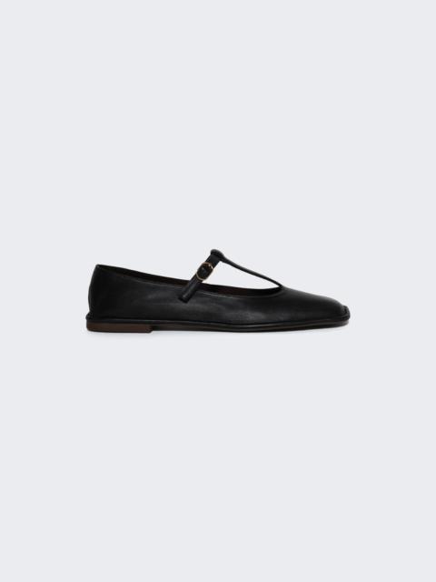 The Row Square T-strap Shoe Black