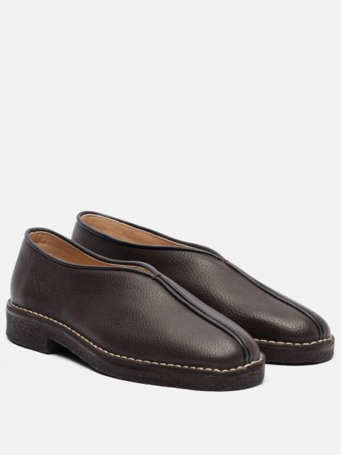 Lemaire Piped leather loafers