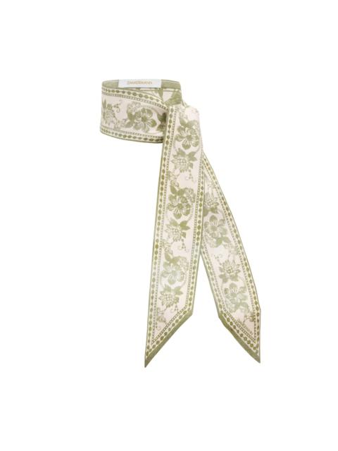 Zimmermann PRINTED SILK RIBBON SCARF