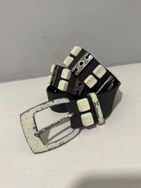 John Galliano JOHN GALLIANO KEYBOARDS STUDDED LEATHER BELT