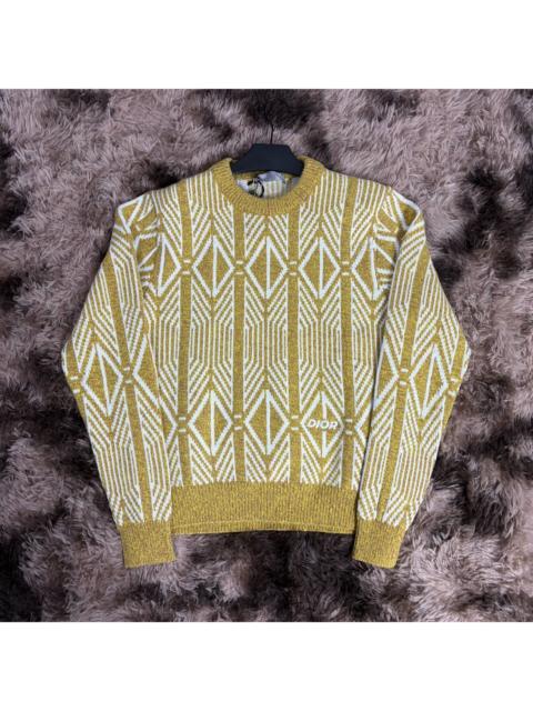 Dior DIOR 2023 CD Diamond Pullover Yellow Sweater