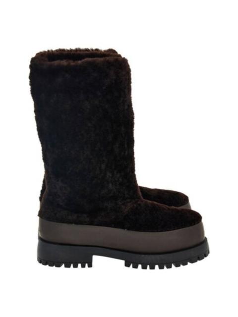 FERRAGAMO Ferragamo Dalton Merino Platform Boots, Size 9