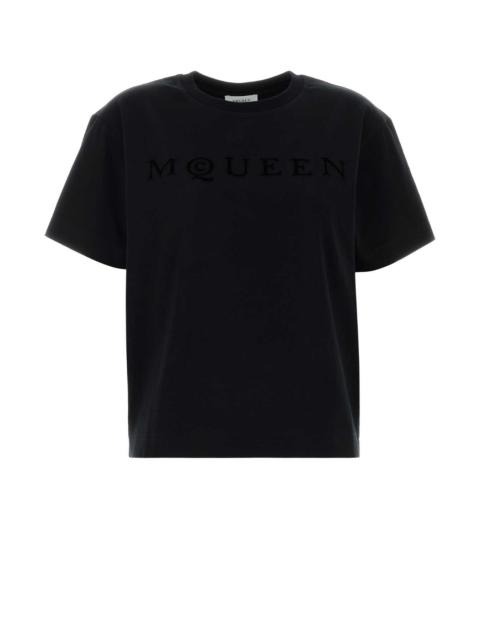 Alexander McQueen Alexander Mcqueen Women Black Cotton T-Shirt
