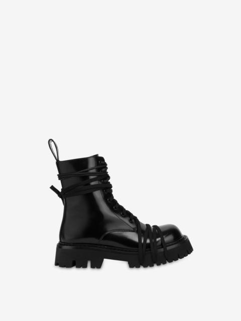 Moschino BIKER BOOTS IN BRUSHED CALFSKIN