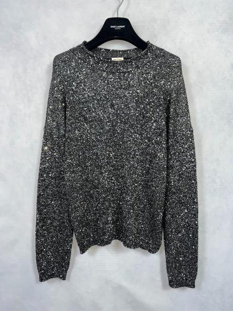 SAINT LAURENT Saint Laurent Paris 19SS Runway Silver Knitwear Sweater