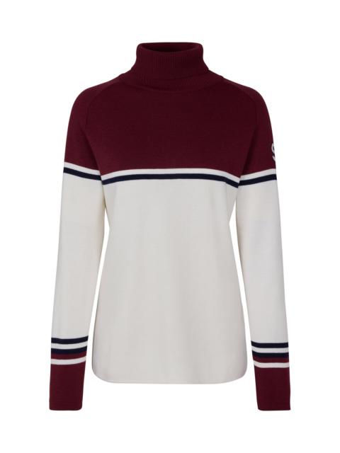 FALKE Wool-Blend Turtleneck Ski Sweater red