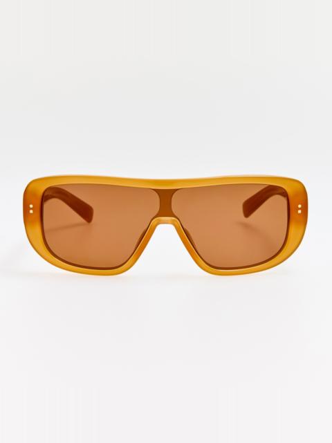 LINDA FARROW Masco Sunglasses in Caramel