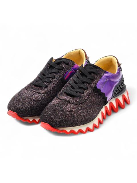 Christian Louboutin Loubishark Black Purple Red Sneakers EU 44.5 US 11.5 - NWB