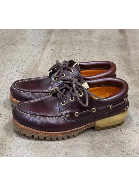 visvim Visvim 23ss Wallace Deck-Folk leather boat shoes dark brown