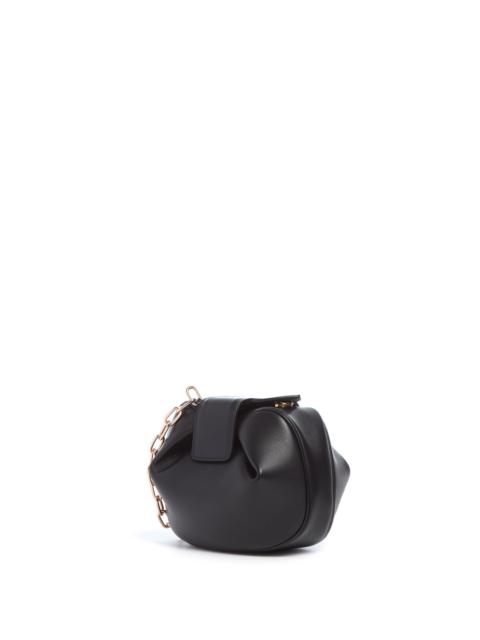 GABRIELA HEARST Soft Demi Clutch with Chain in Black Nappa Leather