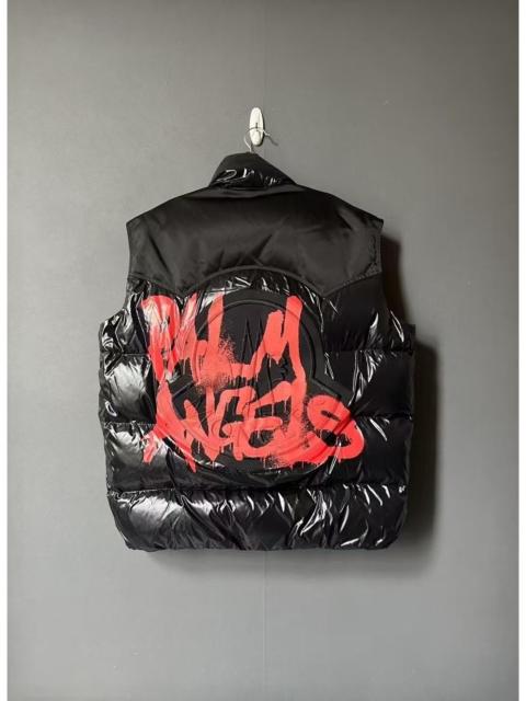 Moncler Moncler x PA collaboration down vest with graffiti design on the back.