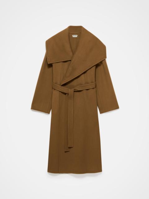 JW Anderson WOMENS LONGLINE WRAP FRONT COAT IN CUMIN