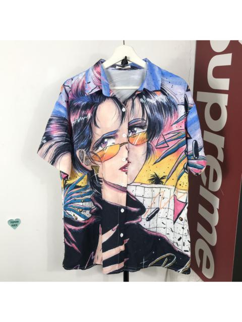 Rare Hentai Anime Sexy Girl Button Up Shirt Avant Garde