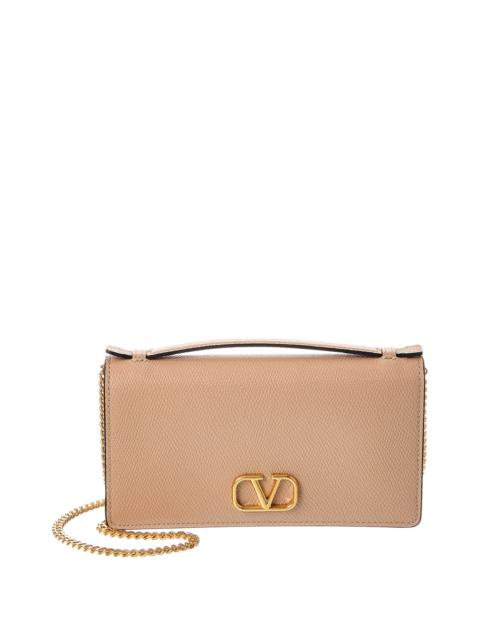 Valentino Valentino VLogo Leather Wallet On Chain