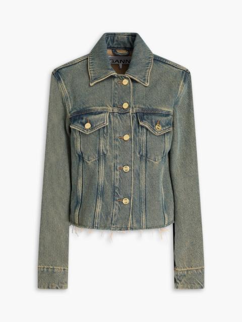 GANNI Frayed denim jacket
