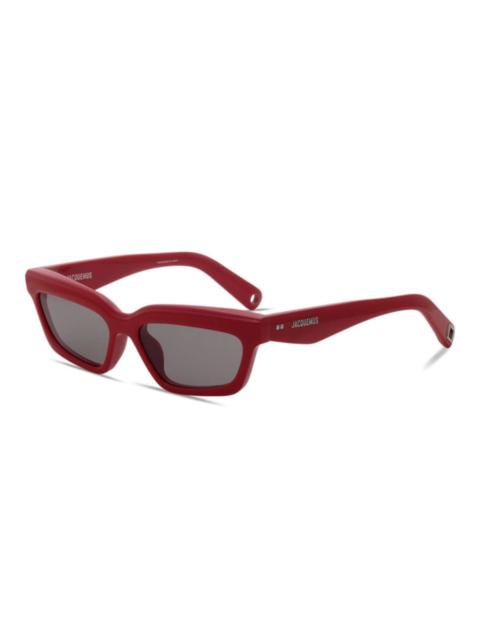 JACQUEMUS Jacquemus Ladies Black Rectangular Sunglasses JAC/62 C4