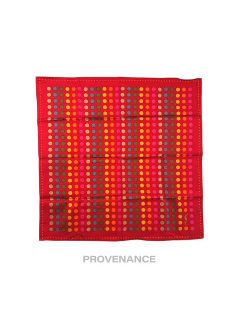 SAINT LAURENT Yves Saint Laurent YSL Handkerchief Scarf 50 - Red Dot
