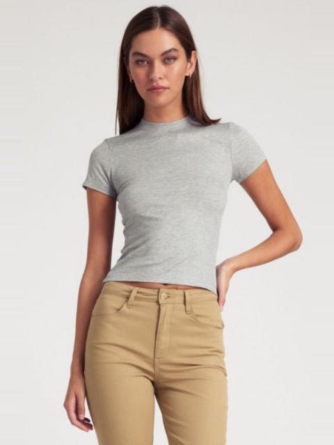 SPRWMN HEATHER GREY RIB BABY TEE