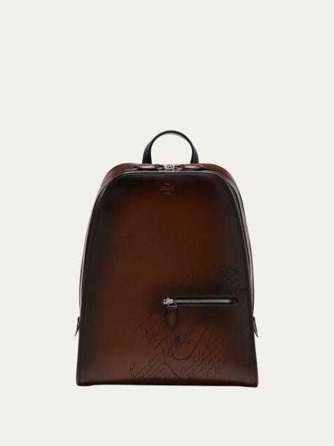 Men's Working Day Scritto Leather Backpack