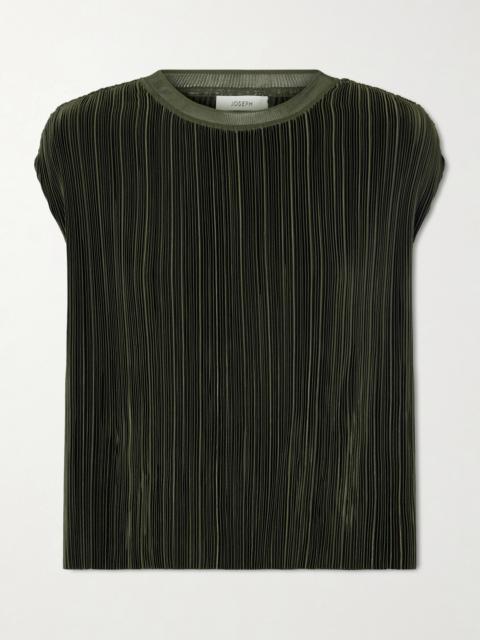 JOSEPH Cedre Plissé Satin Blouse