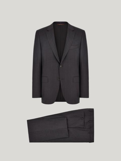 Canali CHARCOAL GRAY PURE WOOL SINGLE-BREASTED SUIT