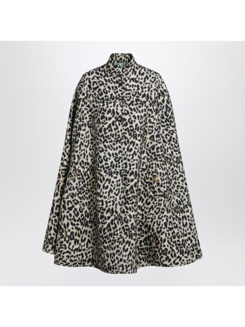 Valentino Valentino Animal-Print Wool Cape Women