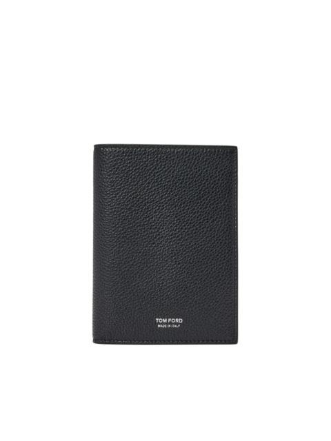 TOM FORD logo-lettering bi-fold leather cardholder