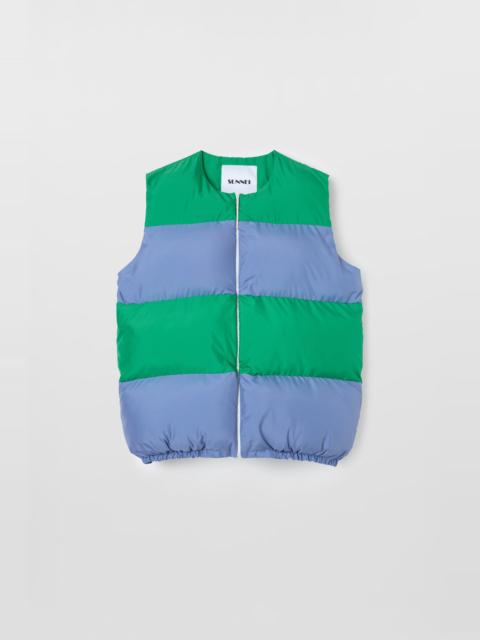 SUNNEI PUFFY GILET / green & wisteria