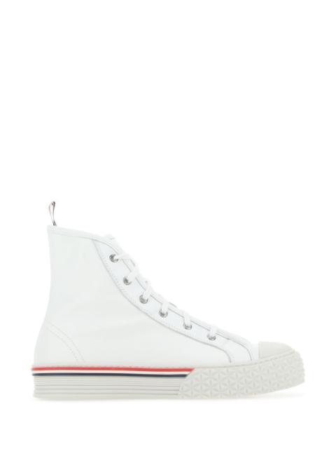 Thom Browne Man White Leather Collegiate Sneakers