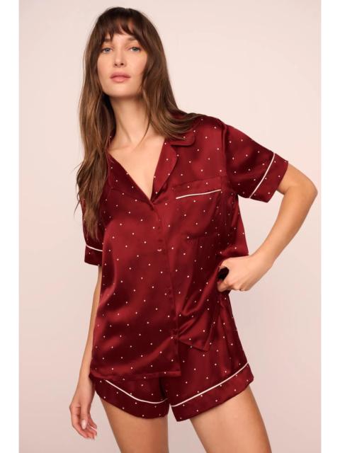 eberjey Eberjey x  Lily Aldridge - Inez Washable Silk Printed Short PJ Set