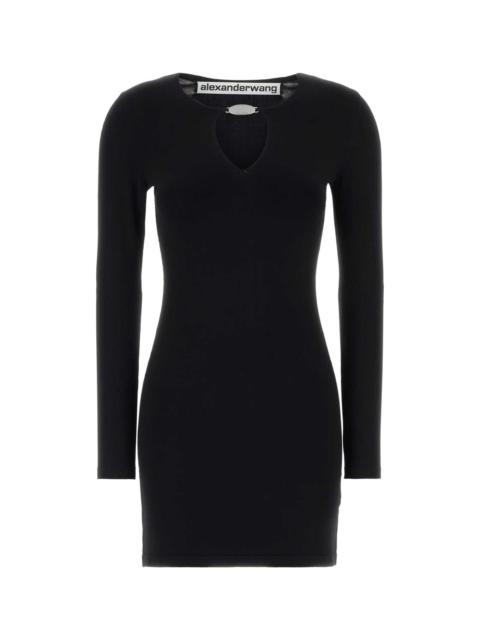 Alexander Wang Black Stretch Viscose Blend Mini Dress