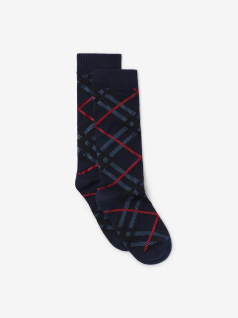 Burberry Check Cotton Blend Socks