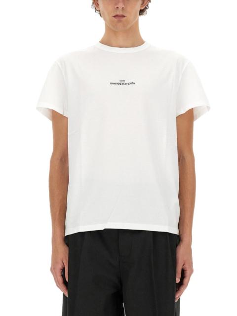 Maison Margiela Maison Margiela Men Distorted Logo T-Shirt