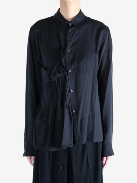 Yohji Yamamoto YOHJI YAMAMOTO - Women R Front Pintuck Blouse Top