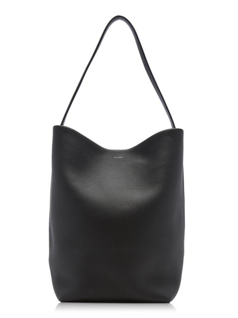 The Row Large N/S Park Leather Tote Bag black