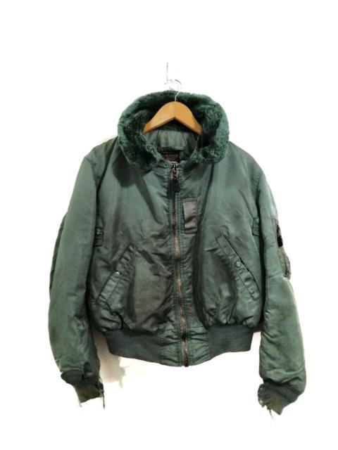 Other Designers Vintage Alpha Industries B-15 D Spec Type Flight Jacket Fur