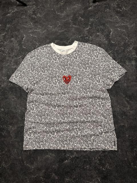 Other Designers Rare Keith Haring Overprint Centre Heart Logo T-Shirt