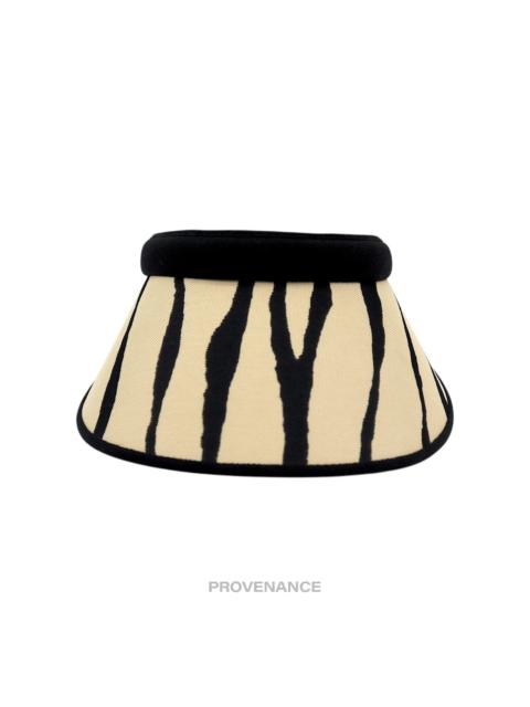 Balenciaga Visor - Black White Cream Zebra Stripe