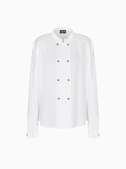 GIORGIO ARMANI TRIPLE SILK GEORGETTE SHIRT
