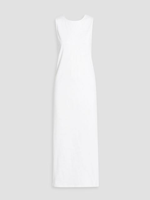Loulou de Saison Rayna knotted Pima cotton-jersey midi dress