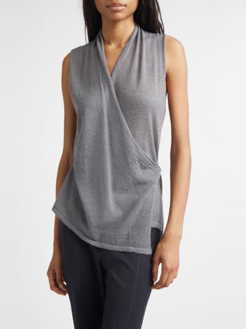paloma wool Paloma Wool Sans Baby Alpaca & Merino Wool Blend Wrap Top in Grey at Nordstrom