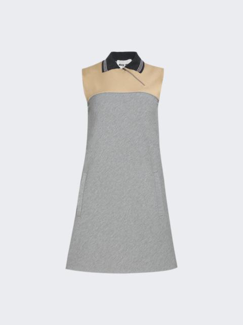 Miu Miu Bicolor Dress Grigio And Cammello