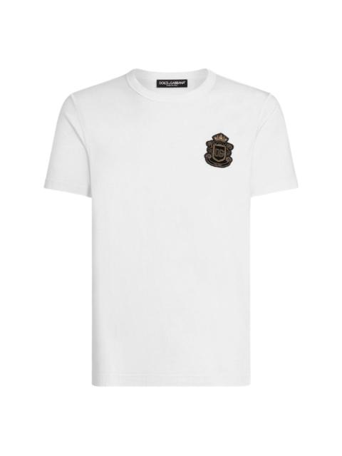 Dolce & Gabbana CREST-APPLIQUÉ T-SHIRT