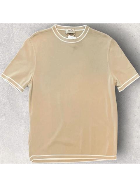 Hermès Hermes Beige Tipping T Shirt