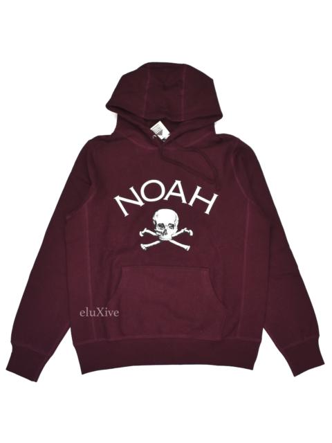 Burgundy Red Jolly Roger Logo Hoodie DS