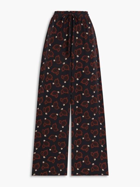 MATTEAU Printed silk wide-leg pants