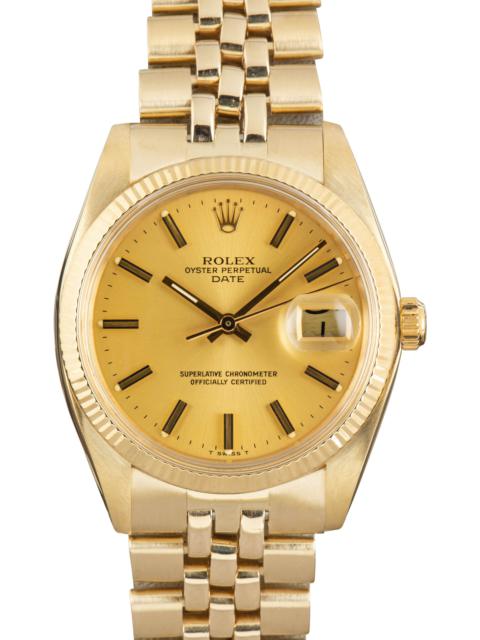 ROLEX 180880 Pre-Owned Rolex Date 1503 Champagne Dial